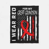 Wear Red Ribbon Great Grandson Heart Disease Aware