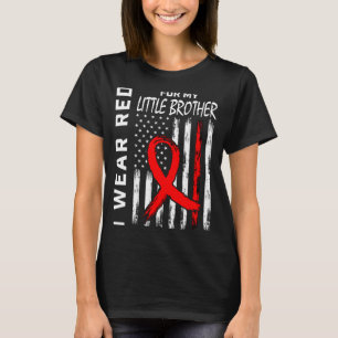 Wear Red Ribbon Little Brother Heart Disease Aware T-Shirt