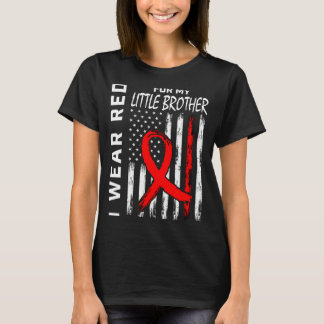 Wear Red Ribbon Little Brother Heart Disease Aware T-Shirt