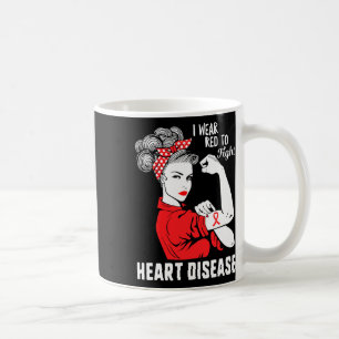 Wear Red To Fight Heart Disease Awareness Chd Mum Coffee Mug