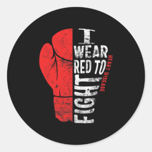 Wear Red To Fight Heart Disease Awareness Chd Nati Classic Round Sticker