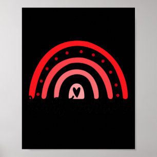 Wear Red To Fight Heart Disease Awareness Red Rain Poster