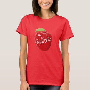Wear RedForEd Shiny Apple Teacher Protest T-Shirt