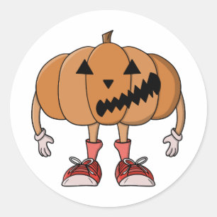 Wear sneakers on Halloween Classic Round Sticker