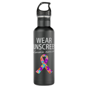 Wear Sunscreen Funny Melanoma Skin Cancer  710 Ml Water Bottle