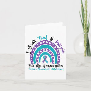 Wear Teal & Purple For Goddaughter Suicide Pre Card