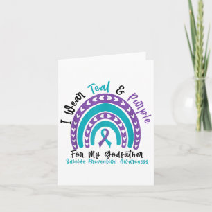 Wear Teal &amp; Purple For Godfather Suicide Preve Card