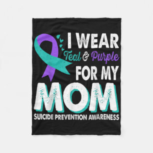 Wear Teal & Purple For Mum Suicide Prevention Fleece Blanket