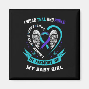 Wear Teal And Purple Baby Suicide Prevention Magnet