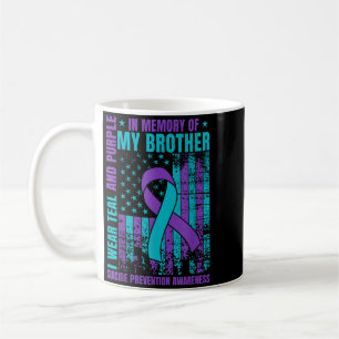 Wear Teal And Purple For Brother Suicide Coffee Mug