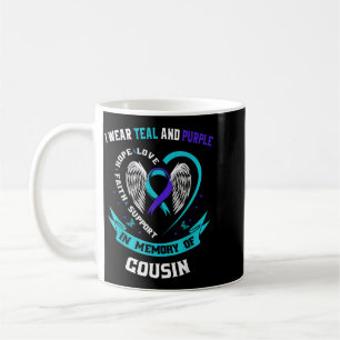 Wear Teal And Purple For Cousin Awareness Shirt Coffee Mug
