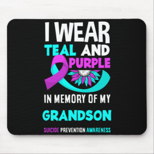 Wear Teal And Purple For Grandson Prevention Mouse Pad
