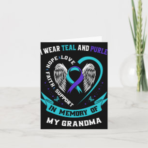 Wear Teal And Purple For My Grandma Suicide Awaren Card