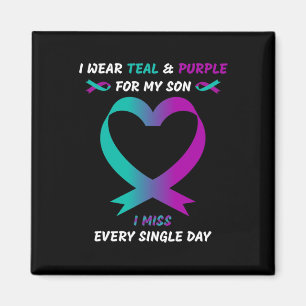 Wear Teal And Purple For My Son I Miss Every Singl Magnet