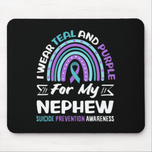 Wear Teal And Purple For Nephew Prevention Design Mouse Pad