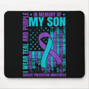 Wear Teal And Purple For Son Prevention Design Mouse Pad