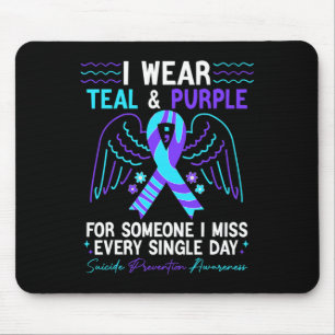 Wear Teal And Purple For Suicide Prevention Awaren Mouse Pad