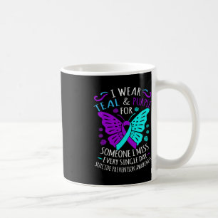 Wear Teal And Purple Happy Suicide Awareness Suppo Coffee Mug