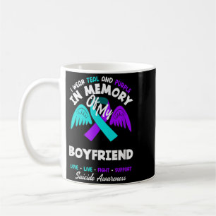 Wear Teal And Purple In Memory Of Boyfriend Design Coffee Mug