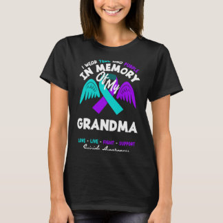 Wear Teal And Purple In Memory Of Grandma Design T-Shirt