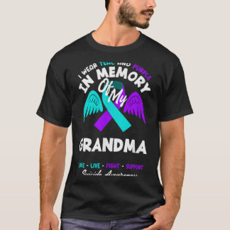 Wear Teal And Purple In Memory Of Grandma Design T-Shirt