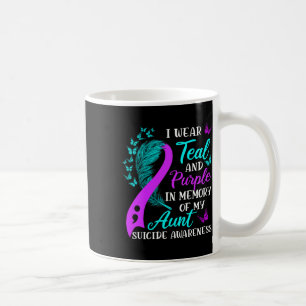Wear Teal And Purple In Memory Of My Aunt Suicide Coffee Mug