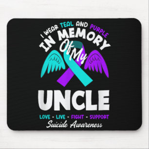 Wear Teal And Purple In Memory Of Uncle Design Mouse Pad