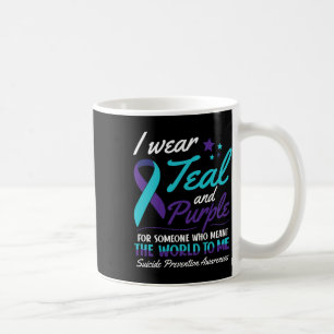 Wear Teal And Purple Suicide Awareness Mental Heal Coffee Mug