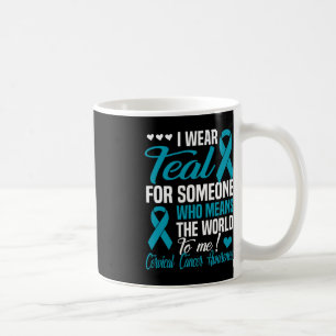 Wear Teal For Someone Who Means World To Me- Cervi Coffee Mug