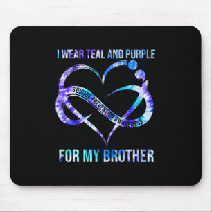 Wear Teal Purple For Brother Suicide Prevention Aw Mouse Pad