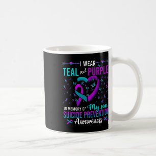 Wear Teal Purple For My Son Suicide Prevention Awa Coffee Mug