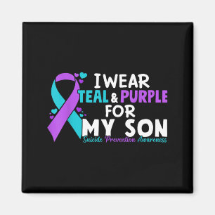 Wear Teal Purple For Son Prevention Awareness 1 Magnet