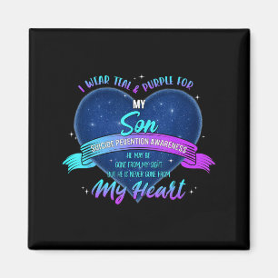 Wear Teal Purple For Son Suicide Prevention Magnet