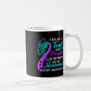 Wear Teal Purple In Memory Of My Husnd Suicide Awa Coffee Mug