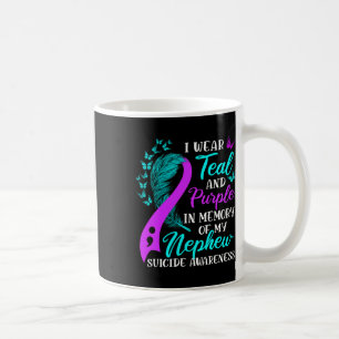 Wear Teal Purple In Memory Of My Nephew Suicide Aw Coffee Mug