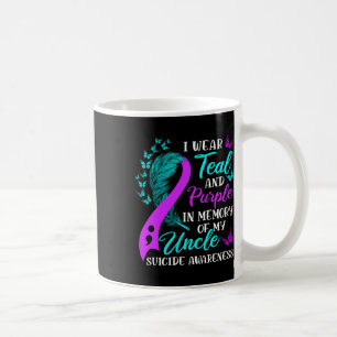 Wear Teal Purple In Memory Of My Uncle Suicide Awa Coffee Mug