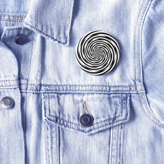 Wear the Mystery Hypnosis Spiral 6 Cm Round Badge (Embrace the fun and let your personality shine with this magic pin! )