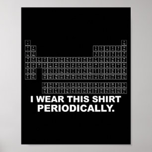 Wear this shirt periodically funny science poster