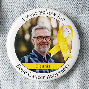 Wear Yellow for Bone Cancer Awareness 6 Cm Round Badge