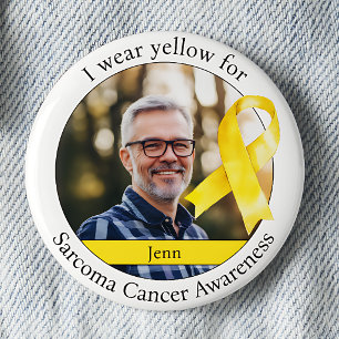 Wear Yellow for Sarcoma Cancer Awareness 6 Cm Round Badge
