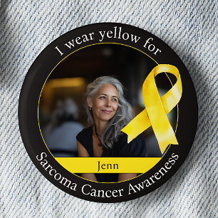 Wear Yellow for Sarcoma Cancer Awareness 6 Cm Round Badge
