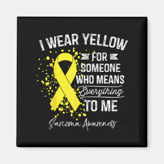 Wear Yellow Sarcoma Cancer Yellow Ribbon Awareness Magnet