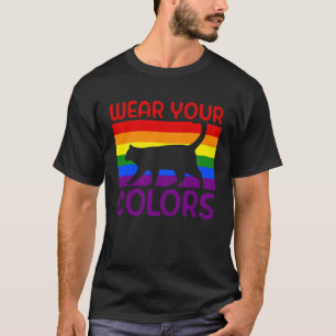 Wear Your Colours Cat Lgbt T-Shirt