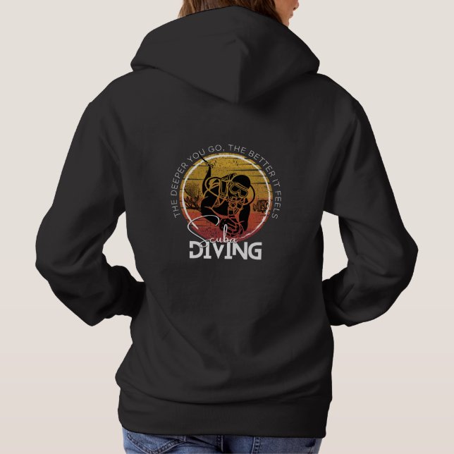 Wear your extreme hobby, Scuba Diving Hoodie (Back)