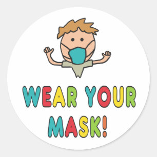 Wear Your Mask Classic Round Sticker