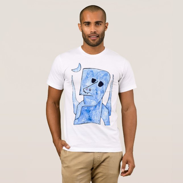 Wearable Whimsy: Paul Klee's Angel Applicant Tee (Front Full)