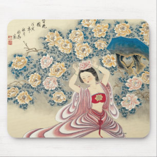 Wearing A Flower in the Head Mouse Pad