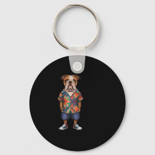 Wearing A Hawaiian And Shorts Key Ring