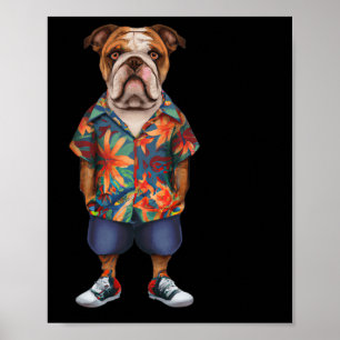 Wearing A Hawaiian And Shorts Poster