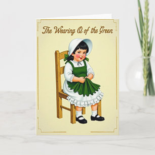 Wearing Green Girl Vintage Card